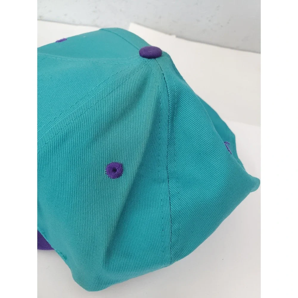 Vintage KC Wesmar Racing Engines Snapback Hat Teal Purple Two Tone Cap Mens OSFA